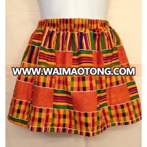 African Ankara Kente printed Mini Skirt