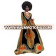 OEM Custom African Dress Patterns Sexy Deep V-neck Long Sleeve Dashiki Maxi Dress