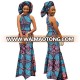 Custom Fit African Kitenge Dress Designs Sleeveless African Mermaid Maxi Dress